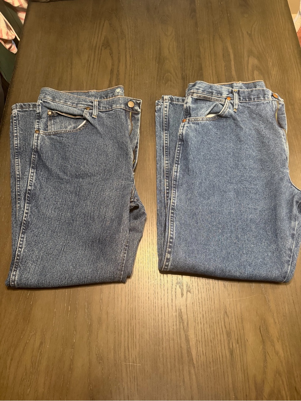 2 pair 38x30 wrangler jeans